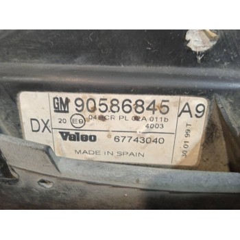 Recambio de faro derecho para opel vectra b berlina comfort referencia OEM IAM 90586845  