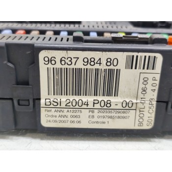 Recambio de caja reles / fusibles para citroën c4 berlina collection referencia OEM IAM 9663798480  