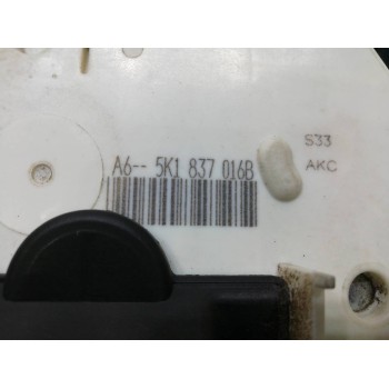 Recambio de cerradura puerta delantera derecha para volkswagen golf vi (5k1) advance referencia OEM IAM 5K1837016B  