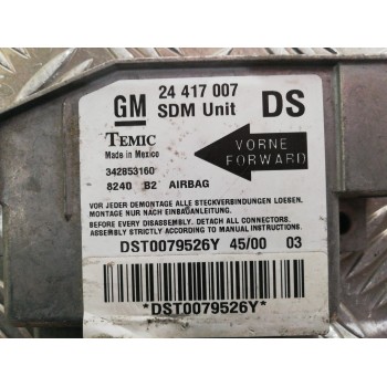 Recambio de centralita airbag para opel corsa c club referencia OEM IAM 24417007 342853160 