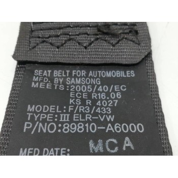 Recambio de cinturon seguridad trasero izquierdo para kia cee´d tech referencia OEM IAM 89810A6000  
