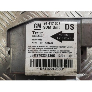 Recambio de centralita airbag para opel corsa c club referencia OEM IAM 24417007 327963935 