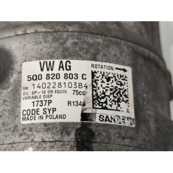 Recambio de compresor aire acondicionado para seat toledo (kg3) reference referencia OEM IAM 5Q0820803C  