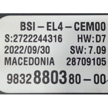 Recambio de caja reles / fusibles para opel corsa f e gs referencia OEM IAM 9832880380  