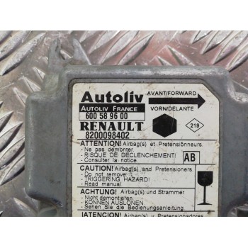 Recambio de centralita airbag para renault kangoo (f/kc0) dekathlon (kcoa/c/d/h) referencia OEM IAM 8200098402 600589600 