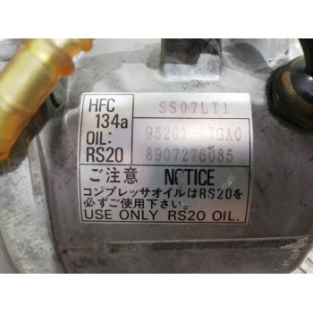 Recambio de compresor aire acondicionado para suzuki jimny sn (fj) cabrio jlx referencia OEM IAM 9520177GA0 8907276085 