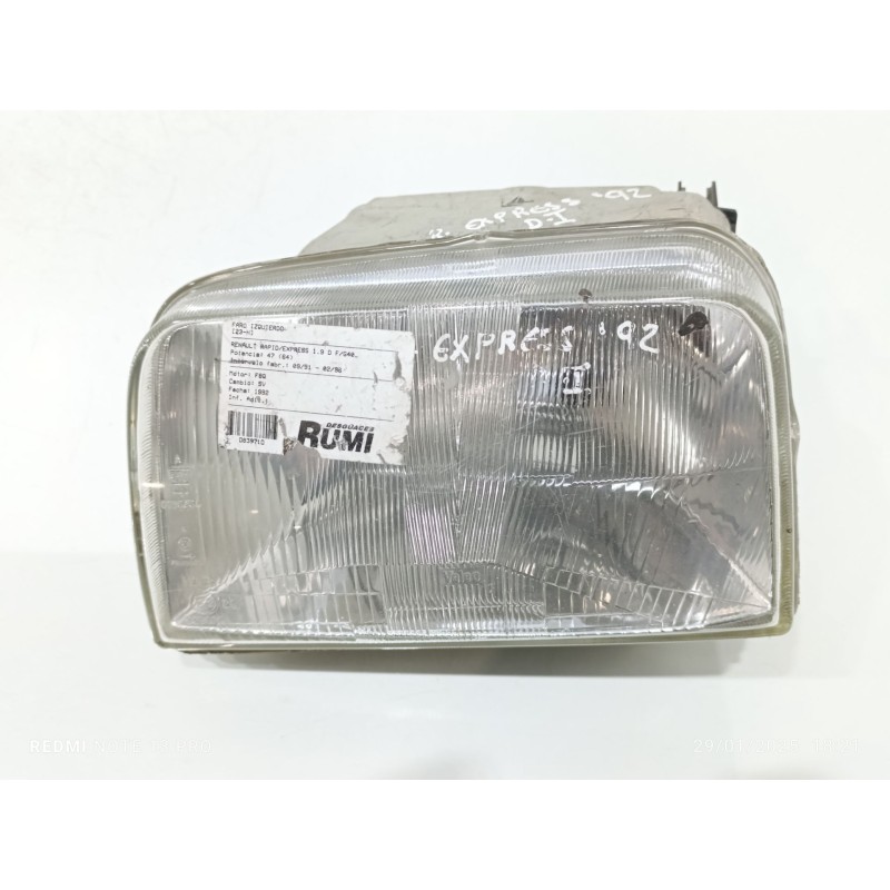 Recambio de faro izquierdo para renault rapid/express (f40) 1.9 d familiar (f40p) referencia OEM IAM   