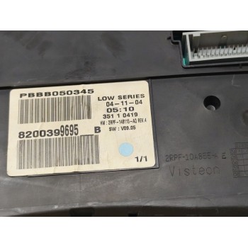 Recambio de cuadro instrumentos para renault megane ii coupe/cabrio confort dynamique referencia OEM IAM 8200399695B  
