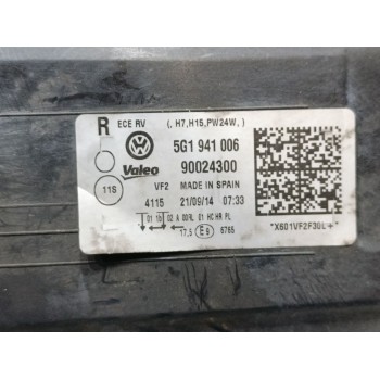 Recambio de faro derecho para volkswagen golf vii lim. advance bluemotion referencia OEM IAM 5G1941006  