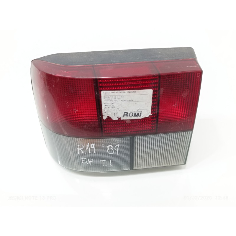 Recambio de piloto trasero izquierdo para renault 19 hatchback (b/c53) gtd referencia OEM IAM   